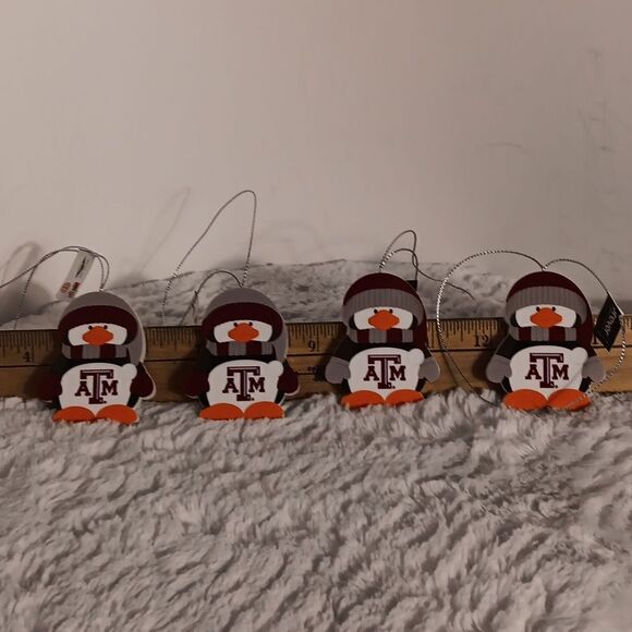 Four Texas A&M Christmas Ornaments - Picture 1 of 5